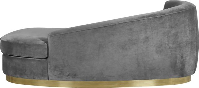 Meridian Furniture Julian Grey Velvet Chaise-1