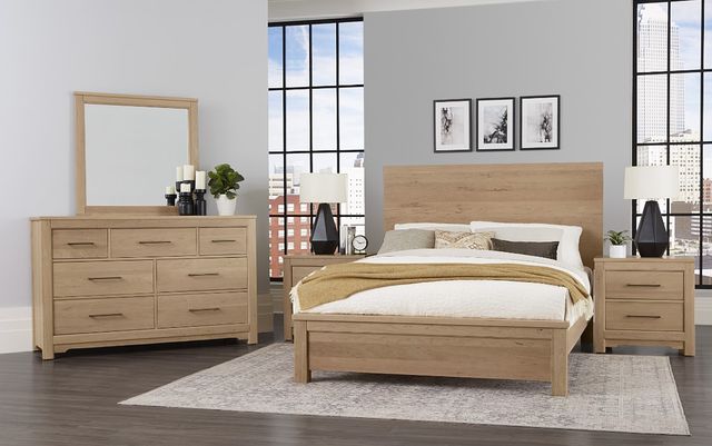 Artisan & Post by Vaughan-Bassett Crafted Cherry Bedroom by Ben & Erin Napier Bleached Queen Plank Panel Bed-1