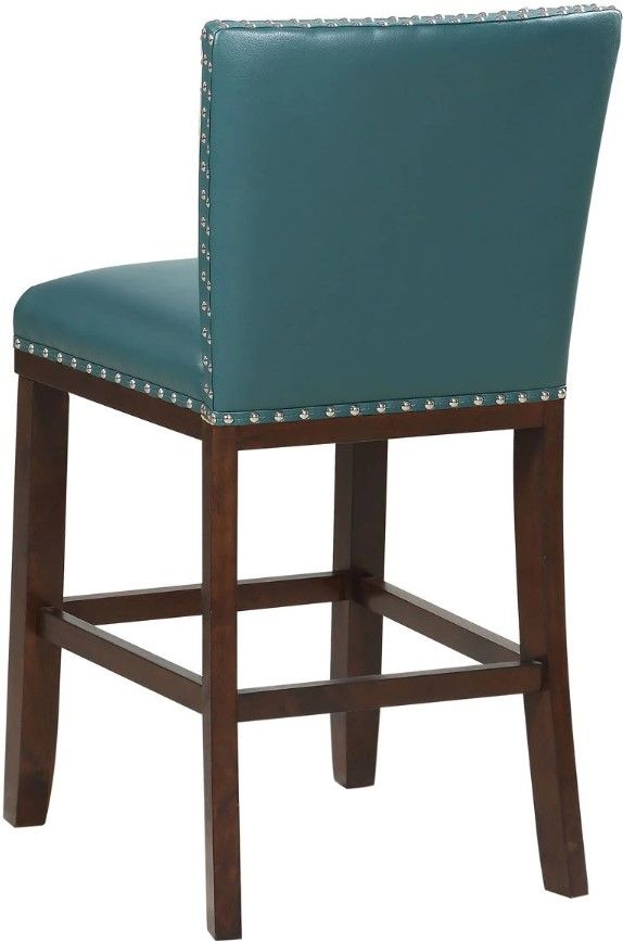 Steve Silver Co. Tiffany Espresso/Peacock Upholstered Counter Stool-2