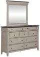Liberty Furniture Ivy Hollow 4-Piece Dusty Taupe/Weathered Linen Queen Mantel Bedroom Set-3