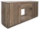 International Furniture Direct Mezquite Brown Electric Fireplace TV Stand-1
