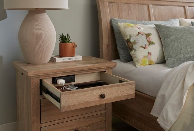 aspenhome® Cambridge Modern Khaki 3-Drawer Nightstand-1