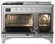 Ilve® Majestic III 48" Stainless Steel Pro Style Dual Fuel Liquid Propane Range with Solid Door and Chrome Trim-1