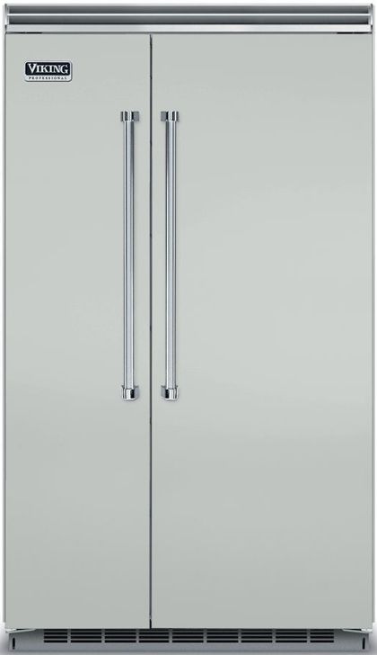 Viking® 5 Series 48 in. 29.1 Cu. Ft. Arctic Grey Built In Side-by-Side Refrigerator-0