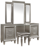 Mazin Furniture Tamsin Grey Vanity Stool-3