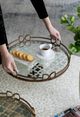 A & B Home Valentina Gold Large Decorative Tray-5