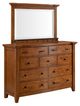 Elements International Gage Chestnut Dresser and Mirror-0
