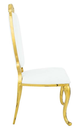 ACME Furniture Fallon 2-Piece Mirrored Gold/White Side Chair Set-4