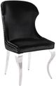 Coaster® Cheyanne 2-Piece Black/Polished Chrome Upholstered Dining Side Chair Set-0