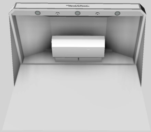 Vent-A-Hood® A Series 48" White Retro Style Wall Mounted Range Hood-2