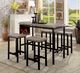 Furniture of America® Vilvoorde 5-Piece Black/Gray Counter Dining Table Set-1