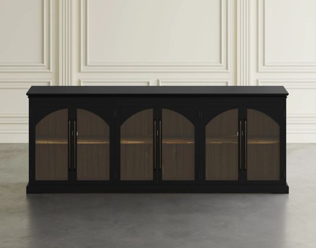 Jofran Inc. Archdale Black 6-Door Gothic Arch Accent Cabinet-2