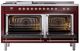 Ilve® Nostalgie II Series 60" Burgundy Pro Style Dual Fuel Range-1