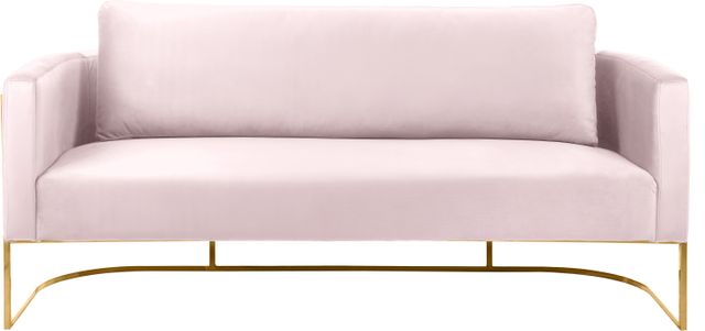 Meridian Furniture Casa Pink/Gold Velvet Sofa-3