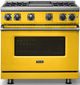 Viking® 7 Series 36" Daffodil Pro Style Natural Gas Range with Griddle-2