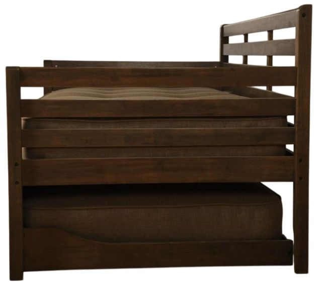 Kodiak Furniture Boho Rustic Walnut Twin Daybed Frame with Trundle-2