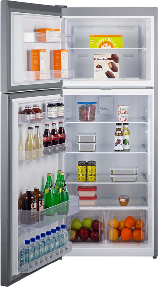 Summit® 28" 14.3 Cu. Ft. Stainless Steel Counter Depth Top Freezer Refrigerator-3