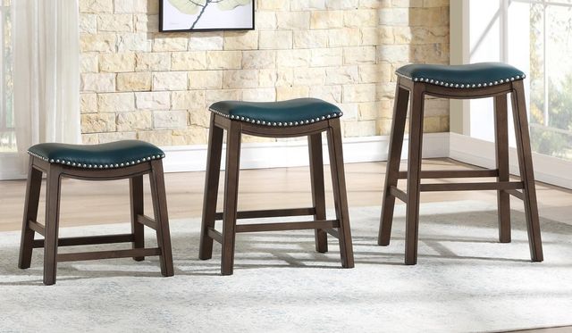 Mazin Furniture Green 18" Upholstered Stool-2