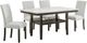 New Classic® Home Furnishings Carissa 5-Piece Espresso/Stone Counter Table Set-0