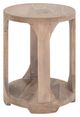 International Furniture Direct White Balam Ivory White Chairside Table-1
