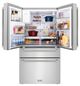 ZLINE Autograph Edition 36" 21.6 Cu. Ft. Stainless Steel Counter-Depth French Door Refrigerator with Water and Ice Maker in Fingerprint-Resistant and Polished Nickel Helix Handles-5