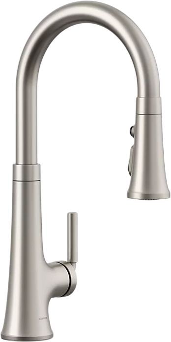 KOHLER® Tone® Vibrant Stainless Kitchen Sink Faucet with 3-Function Sprayhead-0
