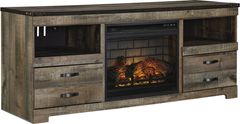 Signature Design by Ashley® Trinell Brown TV Stand with Electric Fireplace