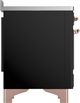 Ilve® Majestic III 48" Glossy Black Pro Style Induction Range with Triple Glass Door and Copper Trim-4