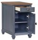 Legends Home Americana Whiskey Chairside Table with Blue Base-3