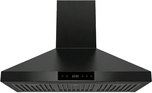 Hauslane Chef Series 36" Matte Black Convertible Wall Mounted Range Hood-0