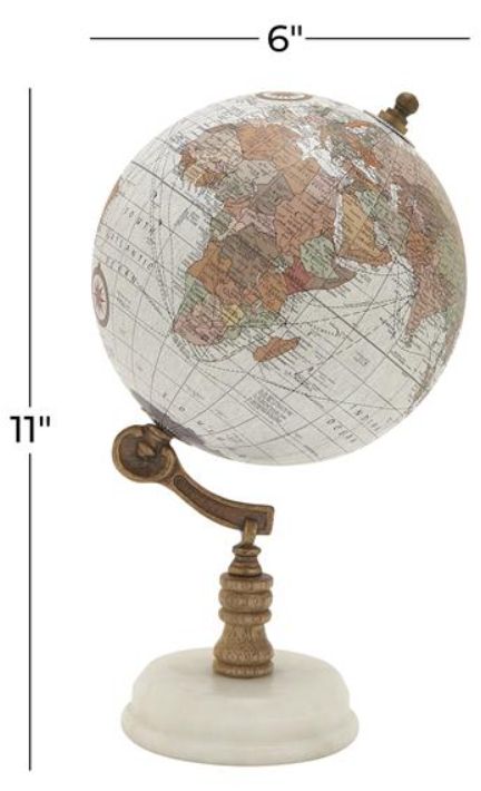 Deco Marche White 11" Globe-2