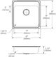 Elkay Lustertone® Classic Lustrous Satin 22" x 22" x 5-1/2" 2-Hole Single Bowl Drop-In ADA Sink-2