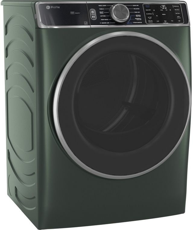 GE Profile™ 7.8 Cu Ft. Jade Green Front Load Gas Dryer-2