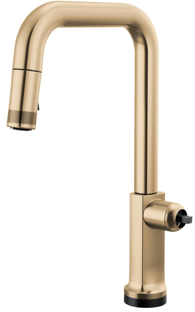 Brizo Kintsu® Lumicoat® Luxe Gold® SmartTouch® Pull-Down Faucet with Square Spout-0