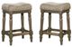Intercon Balboa Park Brown/Roasted Oak 18" Backless Stool-2