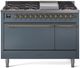 Ilve® Nostalgie II Series 48" Blue Gray Pro Style Dual Fuel Range-0