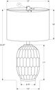 Monarch Specialties Inc. Grey Ceramic Table Lamp with Ivory Shade-1