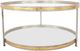 Zeugma Glass Top Coffee Table with Champagne Gold Leaf Base-0