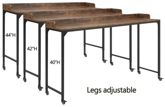 Homelegance® Sumter Rustic Brown Desk with Black Base-2