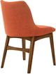 Armen Living Azalea 2-Piece Orange/Walnut Dining Side Chair Set-4