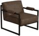 International Furniture Direct Galena Blacksmithing Matte Brown/Brown Faux Leather Accent Chair-0