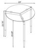 Coaster® Rosalie Smoked Glass Top End Table with Sandy Black Base-2