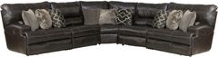 Catnapper® Como 5-Piece Chocolate Curved Manual Reclining Sectional