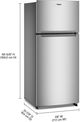 Whirlpool® 33" 16.35 Cu. Ft. Fingerprint Resistant Stainless Steel Top Freezer Refrigerator with Total Coverage Cooling-4