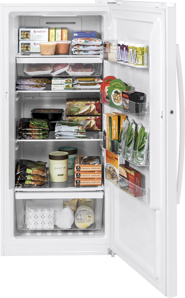 GE® 29" 14.1 Cu. Ft. White Upright Freezer-1
