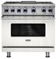 Viking® 7 Series 36" Pure White Pro Style Dual Fuel Range with Griddle-0