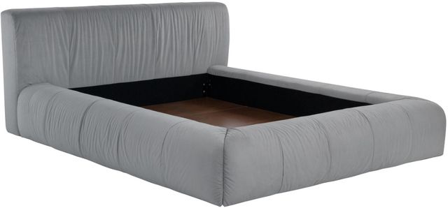 Coaster® Wilshire Gray Eastern King Upholstered Panel Bed-1
