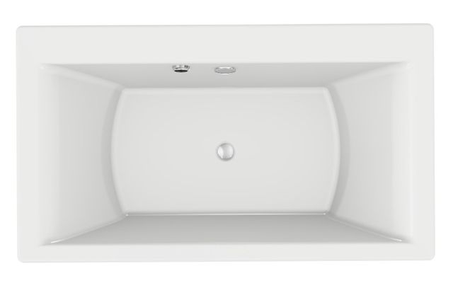 KOHLER® Stargaze® White 60" x 34" Freestanding Heated BubbleMassage™ Air Bath with Bask® Heated Surface and Straight Shroud-2