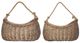 A & B Home 2-Piece Brown Willow Basket with Rope Handle Set-1