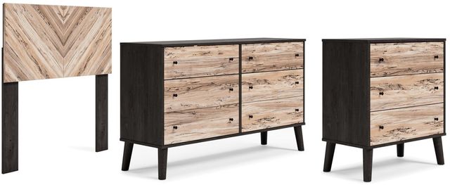 Signature Design by Ashley® Piperton 3-Piece Two-Tone Brown/Black Queen Panel Headboard Bed Set-0